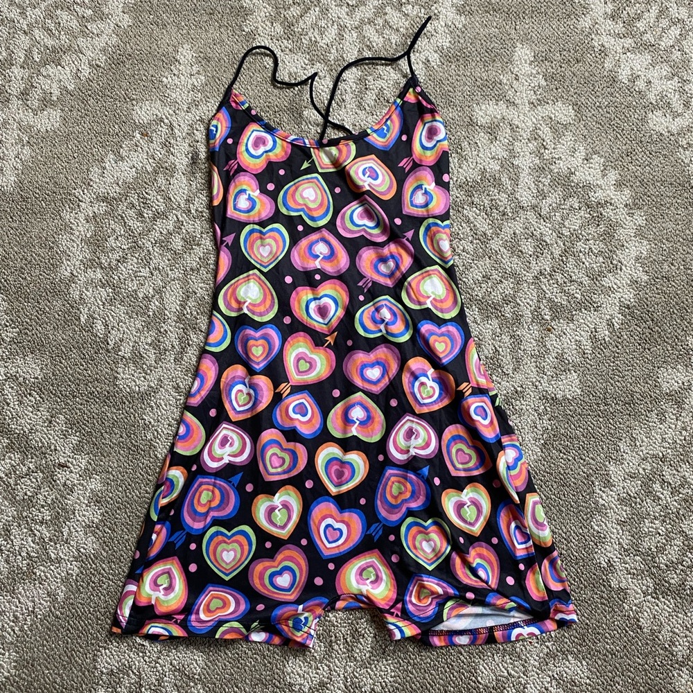 Heart print romper